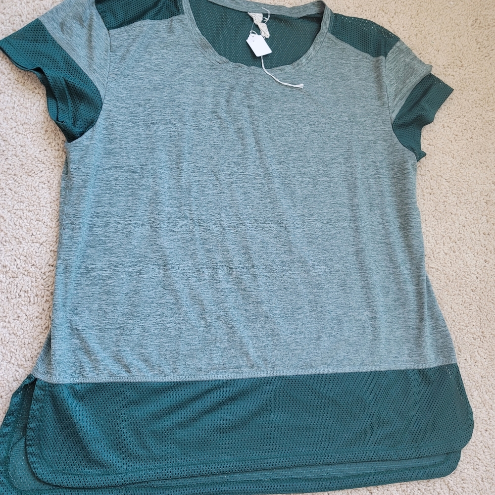 Green Jersey Style Athletic Tee